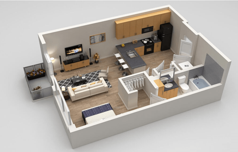 Studio_548 at Highland Row Apartments, Memphis, TN,  38111